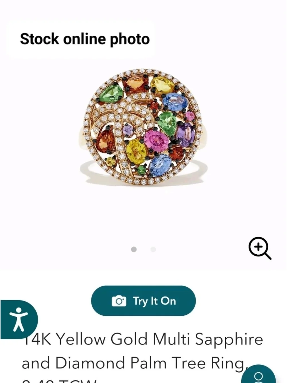 EFFY *Rare Find* Brand New 14K Gold Multi-Stone Ring Size 7